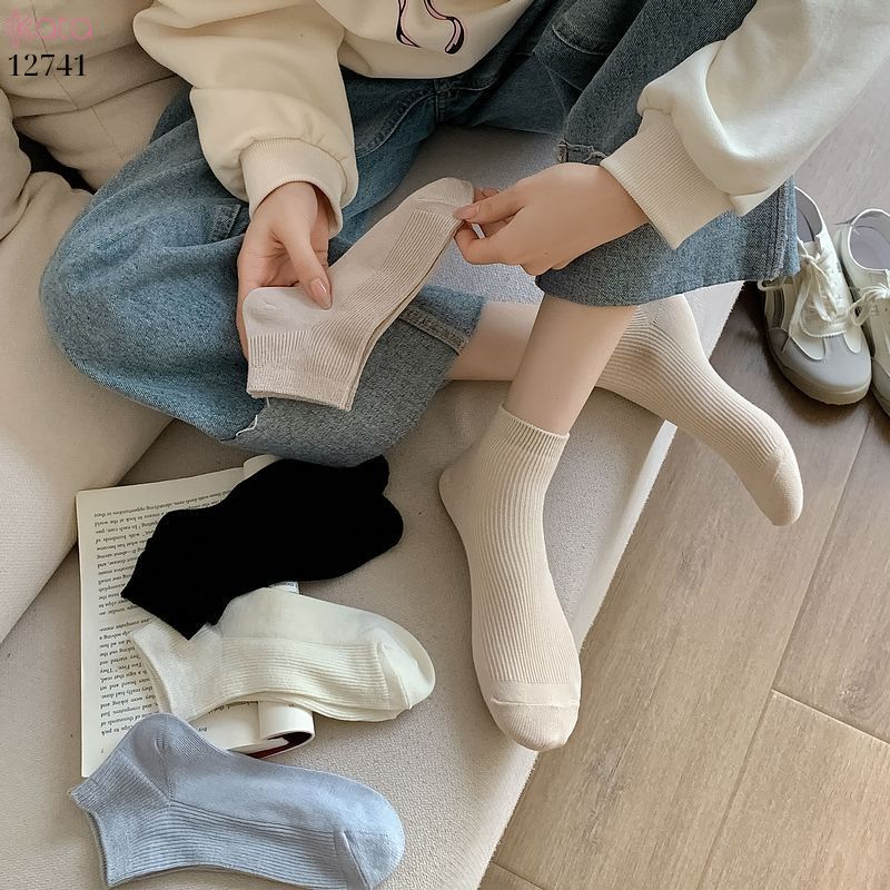 Tất vớ Nữ chất liệu sợi tre thấm hút mồ hôi,tất cổ thấp,không đường may 12741