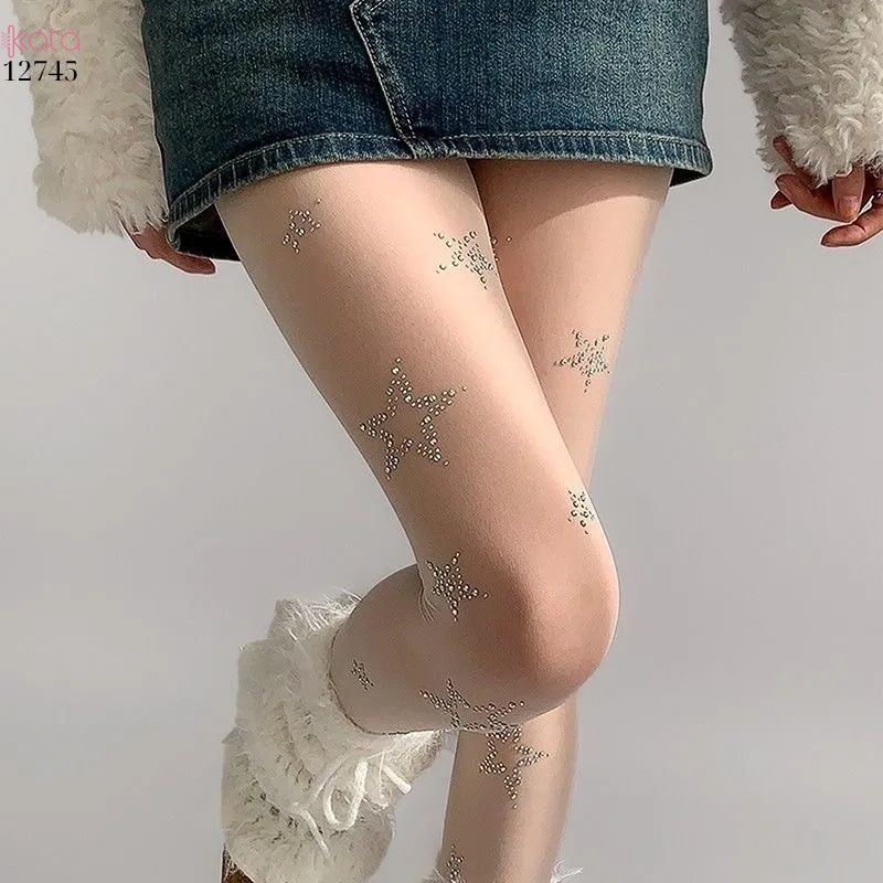 Quần tất lolita mùa hè trong suốt đính sao,quần trong mỏng phong cách Nhật Bản nữ 12745