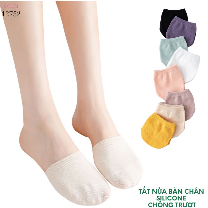 Tất nửa bàn chân silicone chống trượt giày cao gót,tất mỏng thấm hút mồ hôi mùa hè 12752