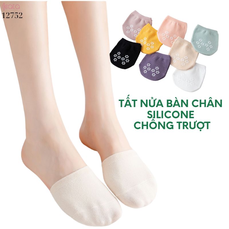Tất nửa bàn chân silicone chống trượt giày cao gót,tất mỏng thấm hút mồ hôi mùa hè 12752