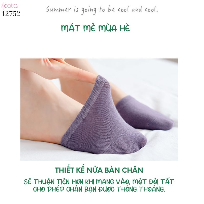 Tất nửa bàn chân silicone chống trượt giày cao gót,tất mỏng thấm hút mồ hôi mùa hè 12752