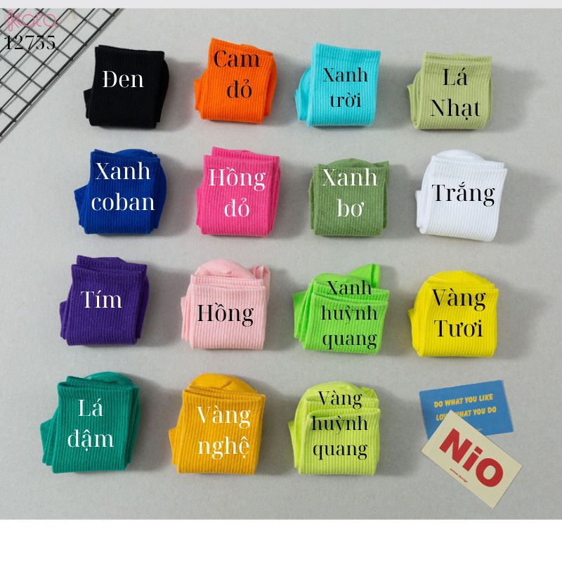 Tất vớ thể thao đồng phục mùa hè,tất bông mềm mịn thấm hút mồ hôi 12755