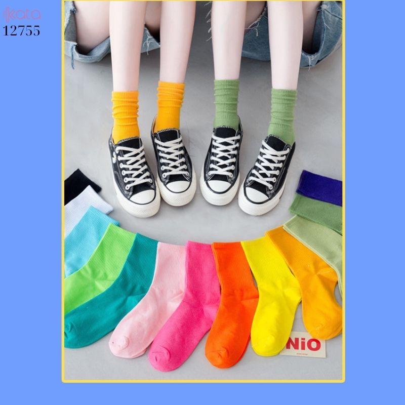 Tất vớ thể thao đồng phục mùa hè,tất bông mềm mịn thấm hút mồ hôi 12755