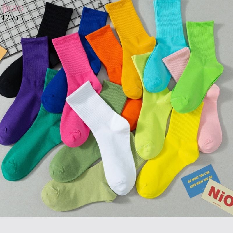 Tất vớ thể thao đồng phục mùa hè,tất bông mềm mịn thấm hút mồ hôi 12755