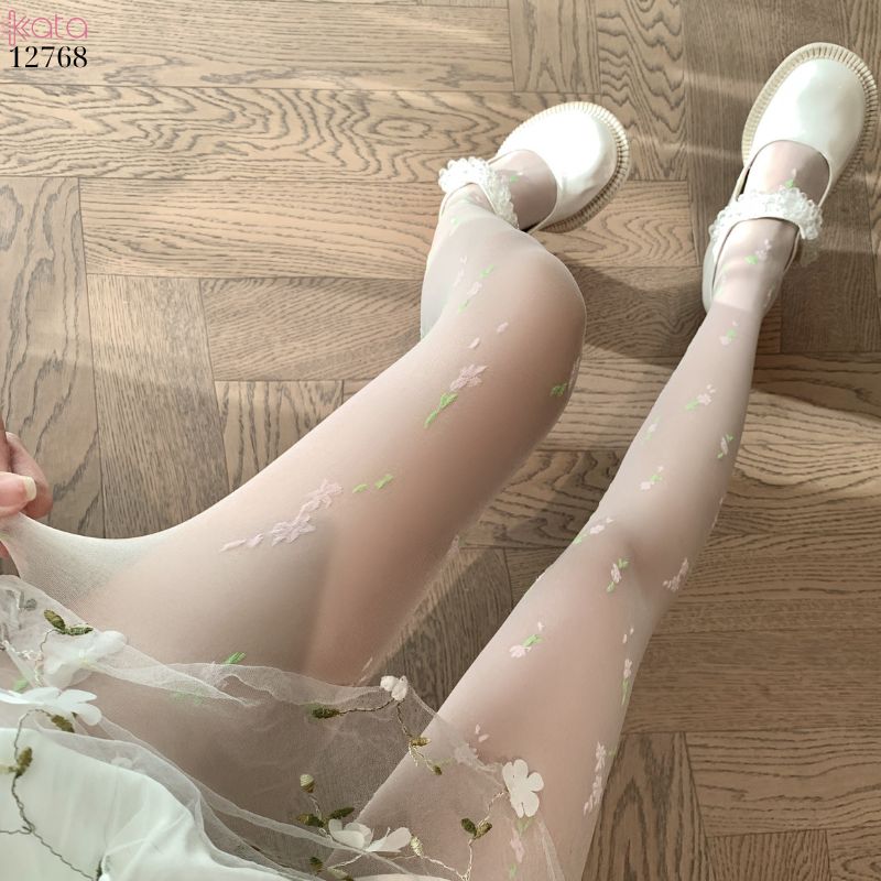 Quần tất mỏng mùa hè,quần hoa hồng phong cách Nhật Bản 12768