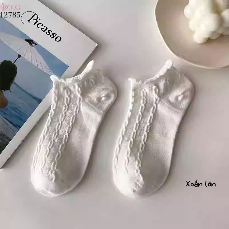 Tất thuyền vô hình bông mềm mịn,vớ nữ mùa hè thoáng khí thấm mồ hôi 12785