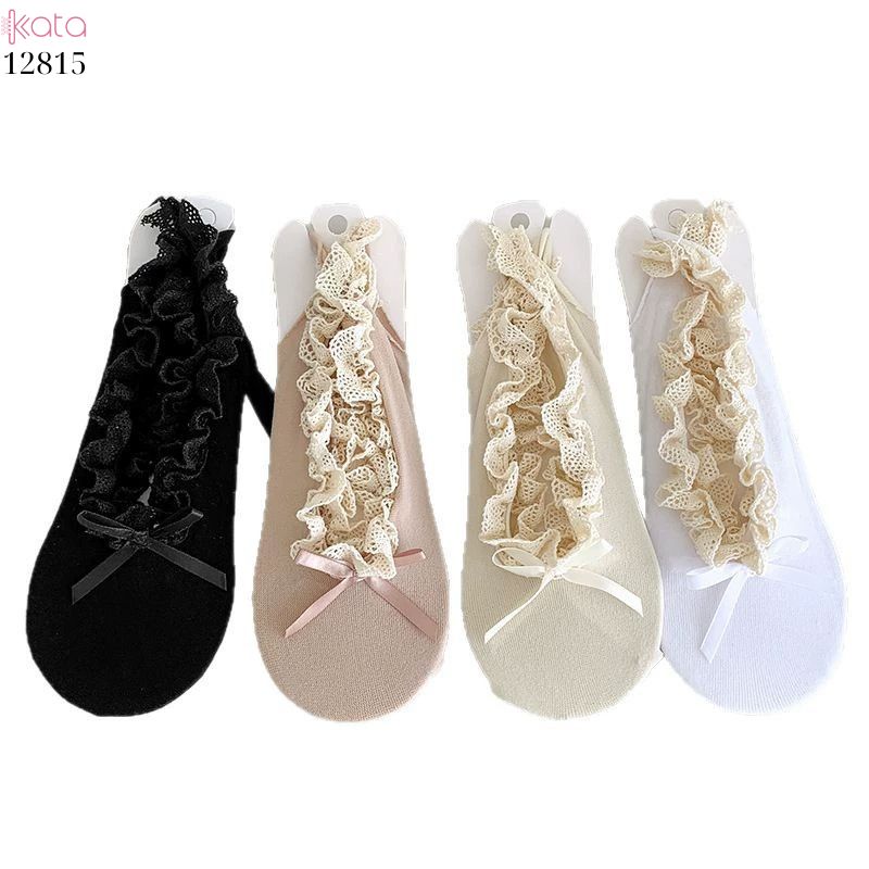 Tất vớ thuyền ren nấm JK Lolita,không tuột gót nữ 12815