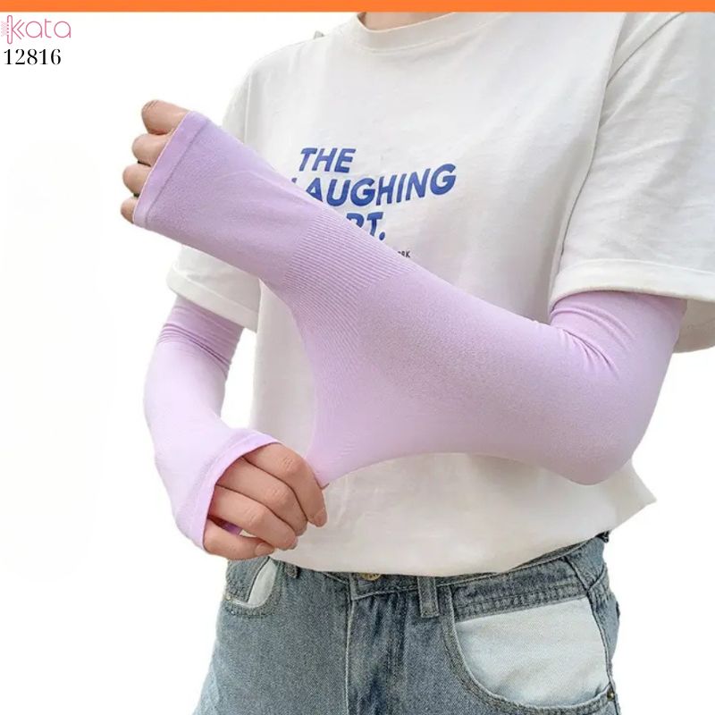 Tay áo chống nắng màu trơn nam nữ ,chống tia cực tím,vải lụa băng mát mùa hè12816