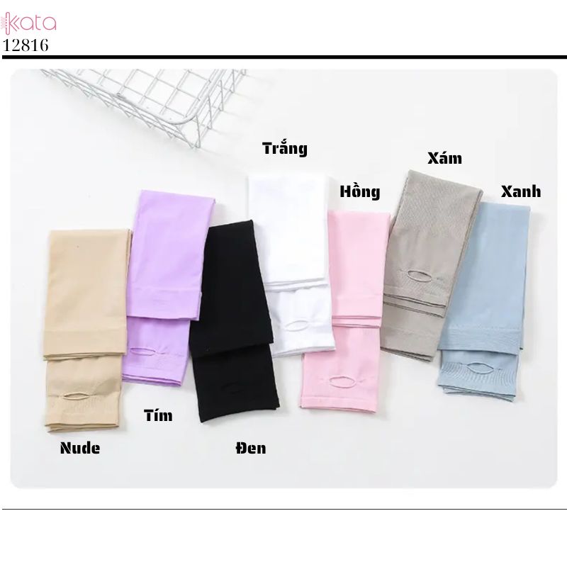 Tay áo chống nắng màu trơn nam nữ ,chống tia cực tím,vải lụa băng mát mùa hè12816