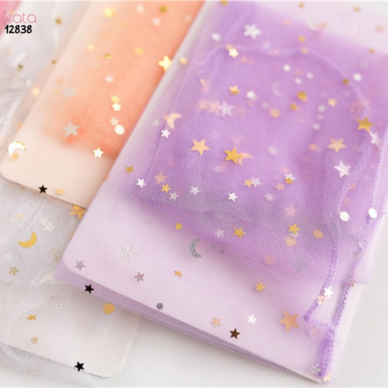 Tất lưới trong suốt mùa hè,vớ ngôi sao sequinned giữa bắp chân nữ 12838