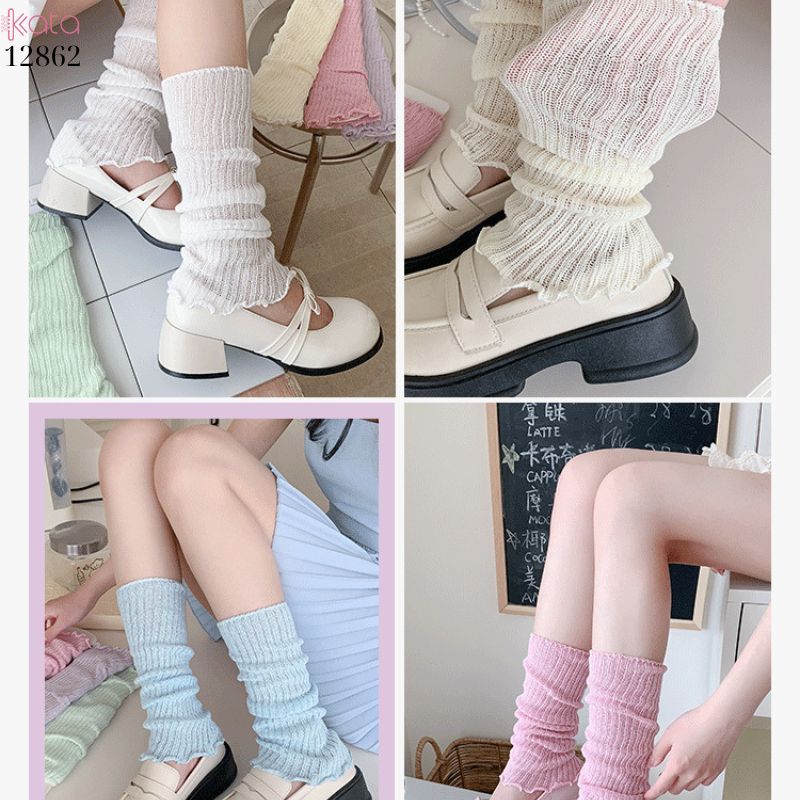Ống tất mỏng mùa hè,vớ bắp chân Jk ballet nhiều màu 12862