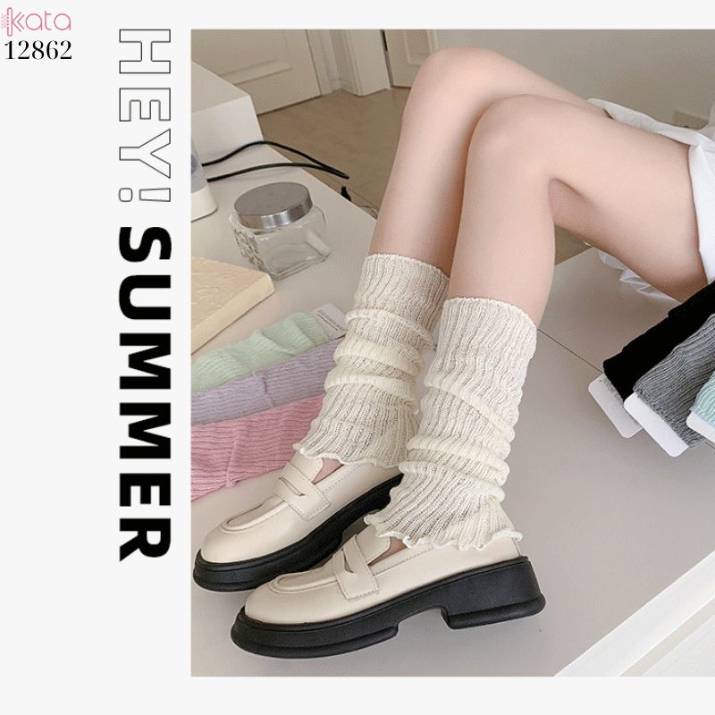 Ống tất mỏng mùa hè,vớ bắp chân Jk ballet nhiều màu 12862