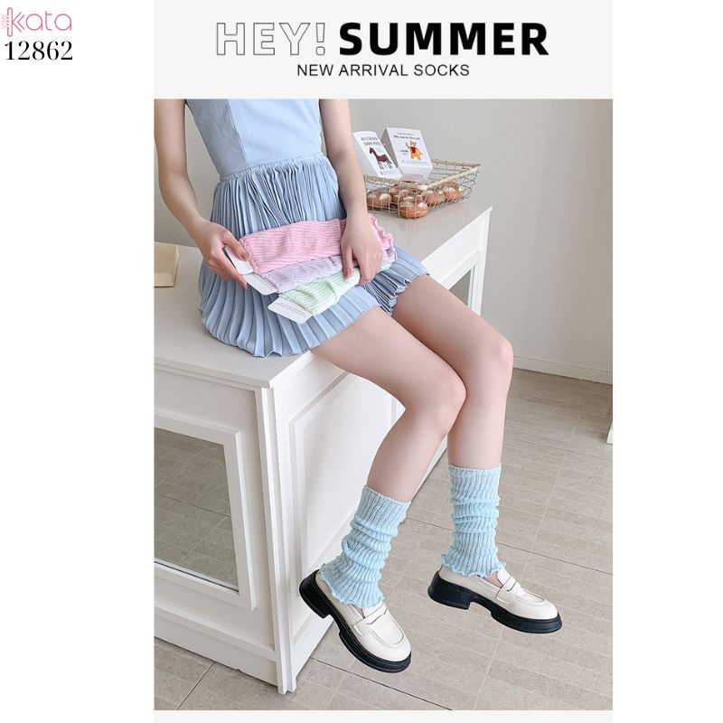 Ống tất mỏng mùa hè,vớ bắp chân Jk ballet nhiều màu 12862