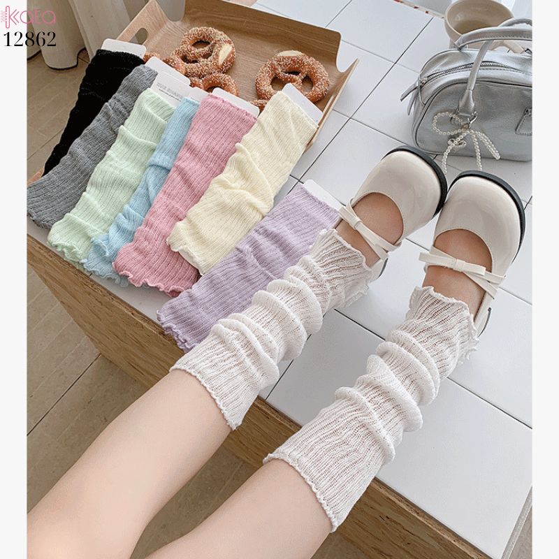 Ống tất mỏng mùa hè,vớ bắp chân Jk ballet nhiều màu 12862