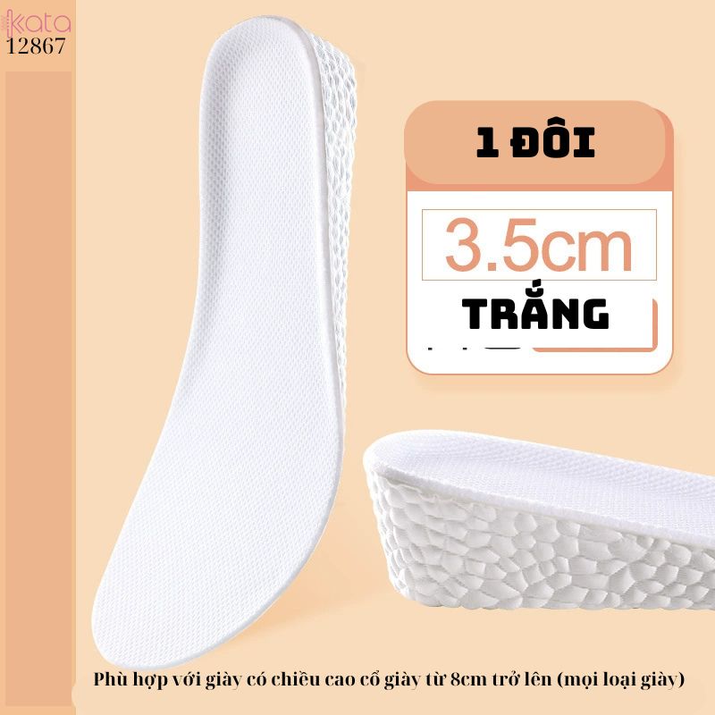 Đế lót giày tăng chiều cao,lót hấp thụ sốc đàn hồi ,thoáng khí thấm hút mồ hôi Nam Nữ 12866