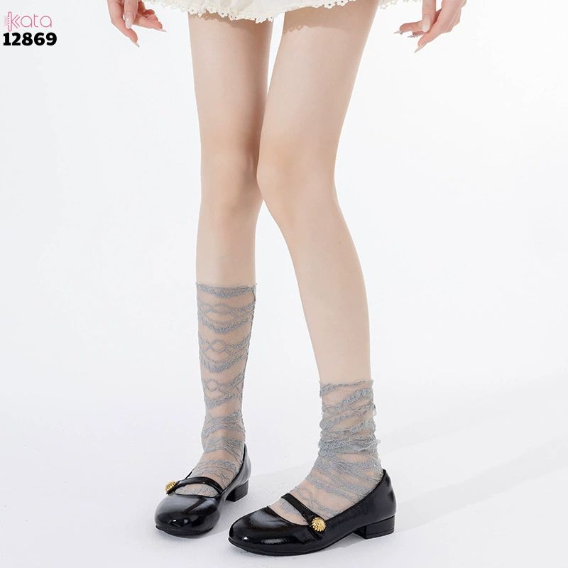  Tất ren mỏng mùa hè,vớ Lolita bắp chân ren ngang JK cao cấp 12869