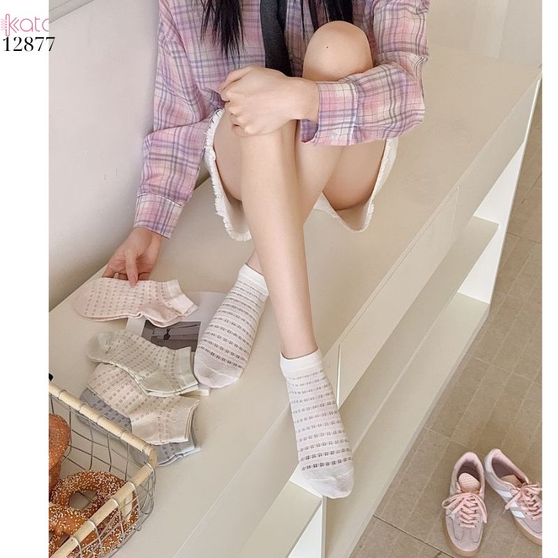 Tất lưới sợi tre mùa hè,vớ ngắn thoáng khí thấm hút mồ hôi 12877