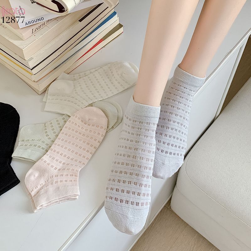 Tất lưới sợi tre mùa hè,vớ ngắn thoáng khí thấm hút mồ hôi 12877