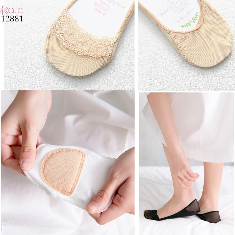 Tất thuyền ren có đệm bọt biển giảm áp lực lên bàn chân 12881