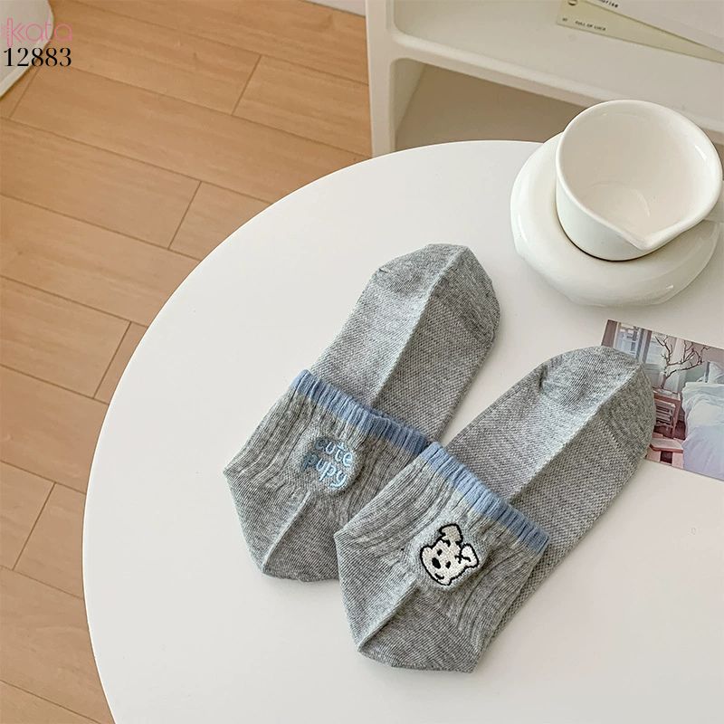 Tất bông mềm mịn,vớ thêu hình phong cách  Hàn Quốc 12883
