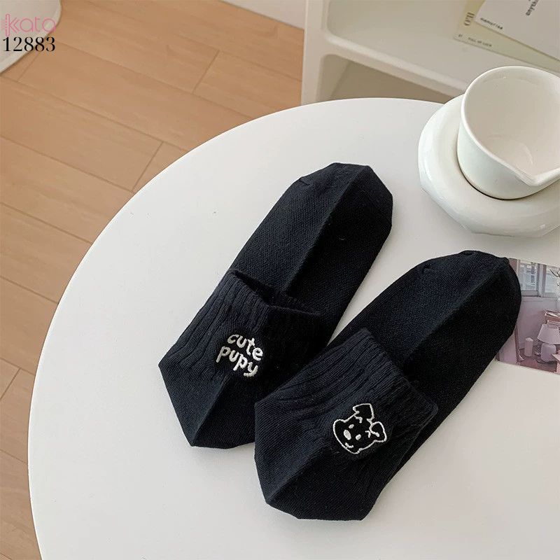 Tất bông mềm mịn,vớ thêu hình phong cách  Hàn Quốc 12883