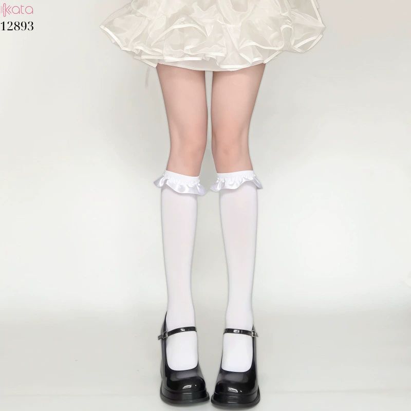 Tất JK viền nấm,vớ bắp chân sinh viên lolita 12893