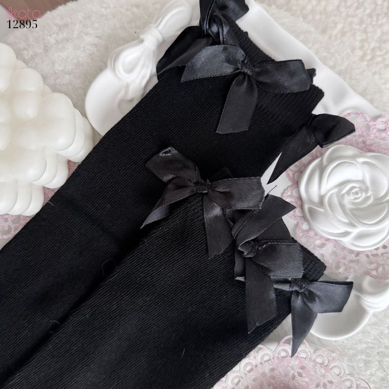 Tất ruy băng JK,vớ bắp chân lolita Nhật Bản 12895