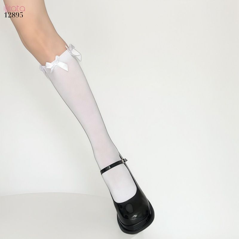 Tất ruy băng JK,vớ bắp chân lolita Nhật Bản 12895
