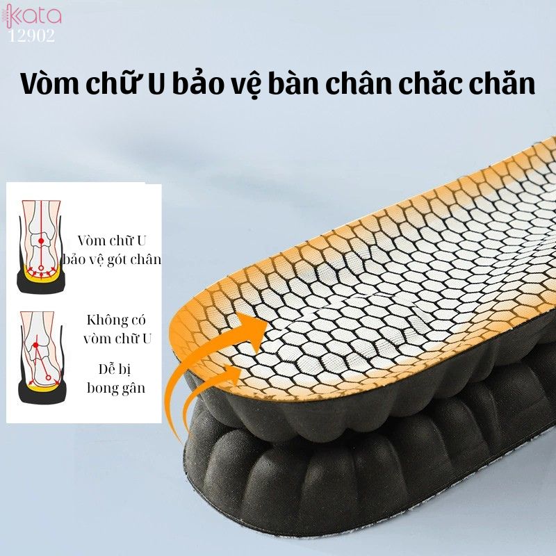 Lót giày thể thao Graphene 4D, công nghệ đám mây pu, massage,thấm hút mồ hôi,chống mùi 12903