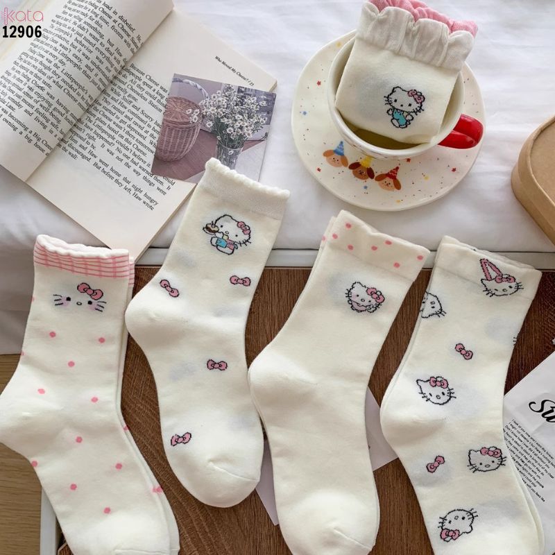 Tất mèo kt dễ thương,vớ bông mềm thoáng mát mùa hè 12906
