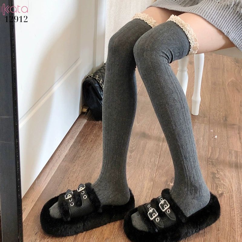 Tất ren trên đầu gối lolita,vớ đi bốt dễ thương ngọt ngào 12912