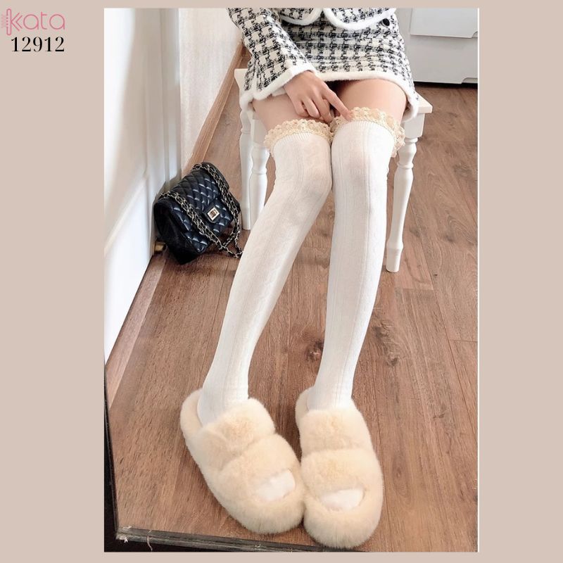 Tất ren trên đầu gối lolita,vớ đi bốt dễ thương ngọt ngào 12912