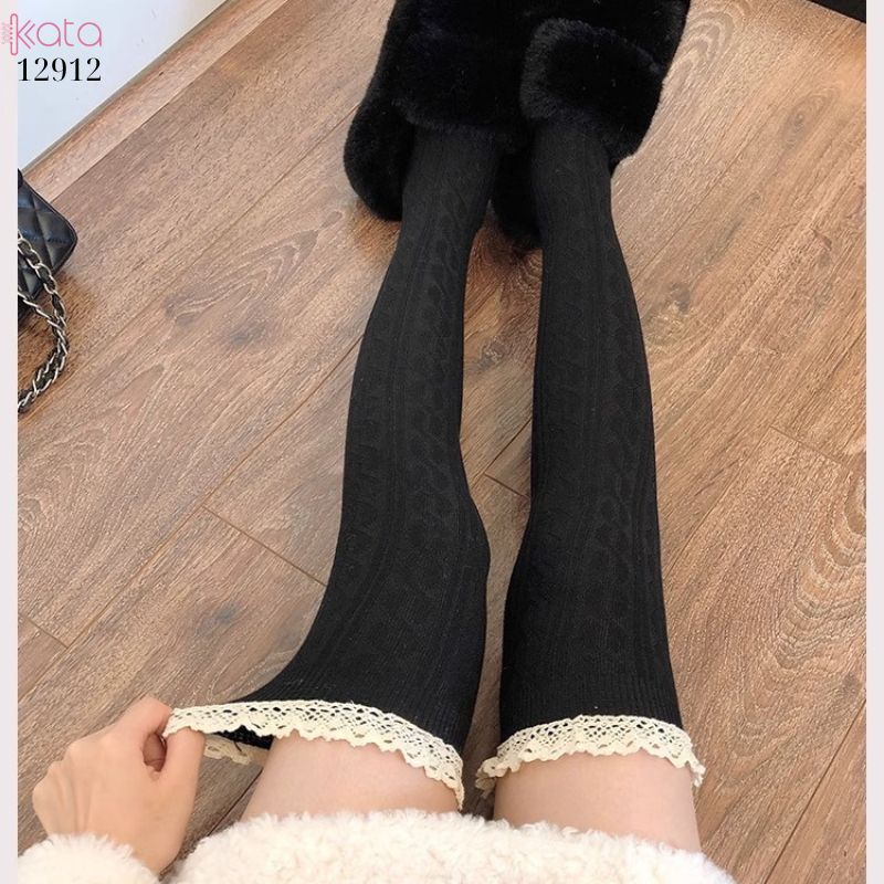 Tất ren trên đầu gối lolita,vớ đi bốt dễ thương ngọt ngào 12912