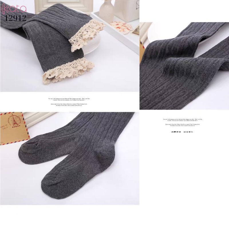Tất ren trên đầu gối lolita,vớ đi bốt dễ thương ngọt ngào 12912