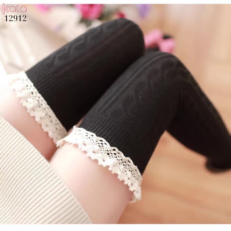 Tất ren trên đầu gối lolita,vớ đi bốt dễ thương ngọt ngào 12912