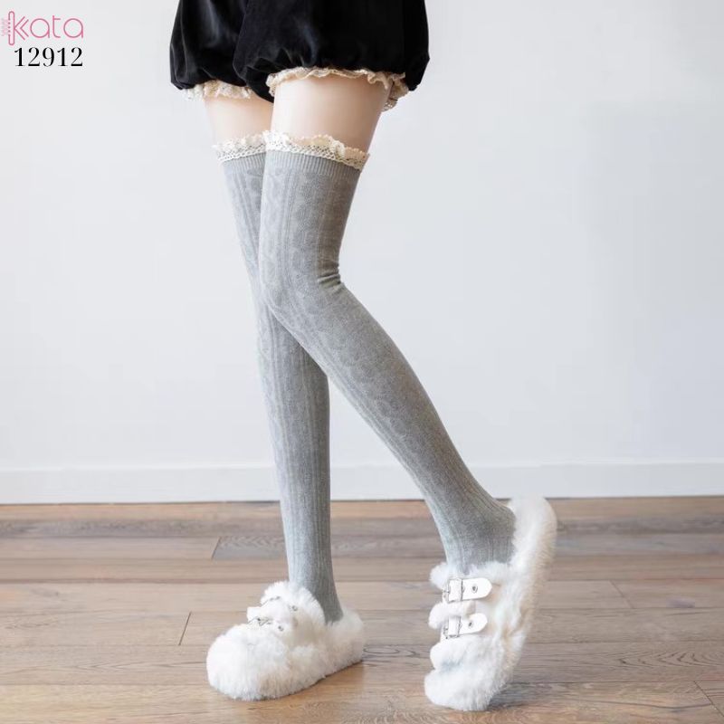 Tất ren trên đầu gối lolita,vớ đi bốt dễ thương ngọt ngào 12912