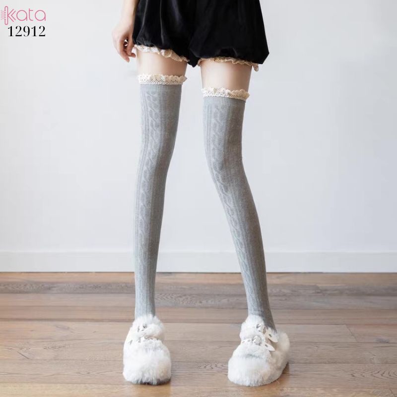 Tất ren trên đầu gối lolita,vớ đi bốt dễ thương ngọt ngào 12912