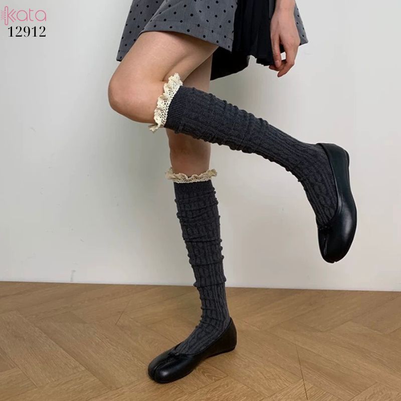 Tất ren trên đầu gối lolita,vớ đi bốt dễ thương ngọt ngào 12912