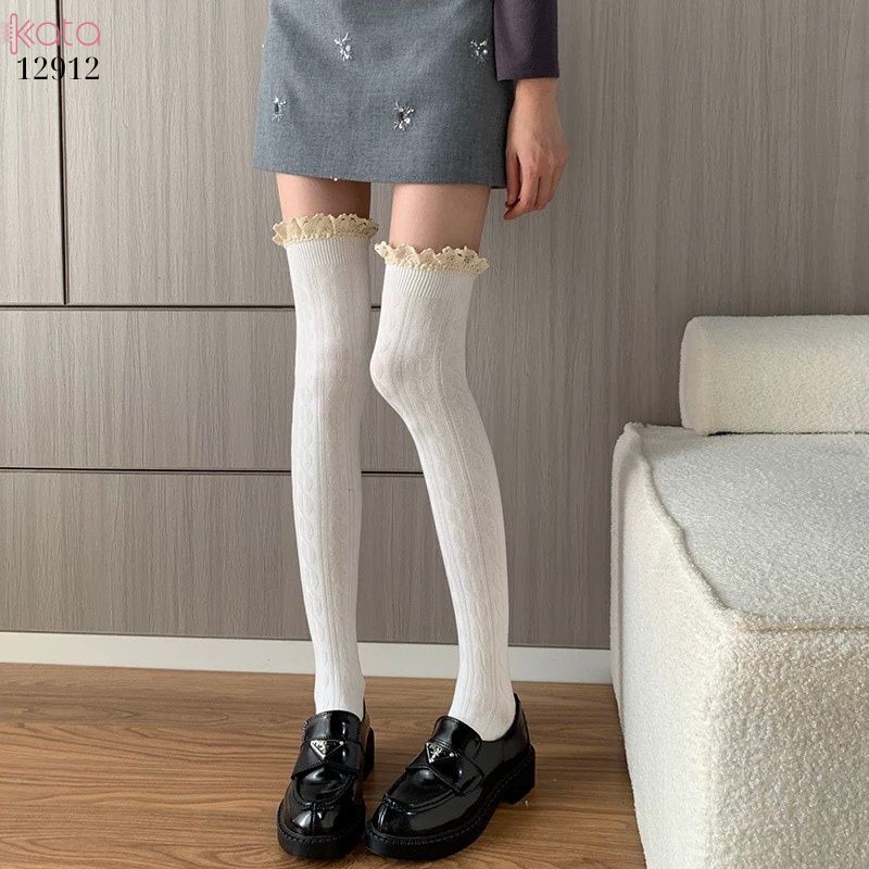 Tất ren trên đầu gối lolita,vớ đi bốt dễ thương ngọt ngào 12912