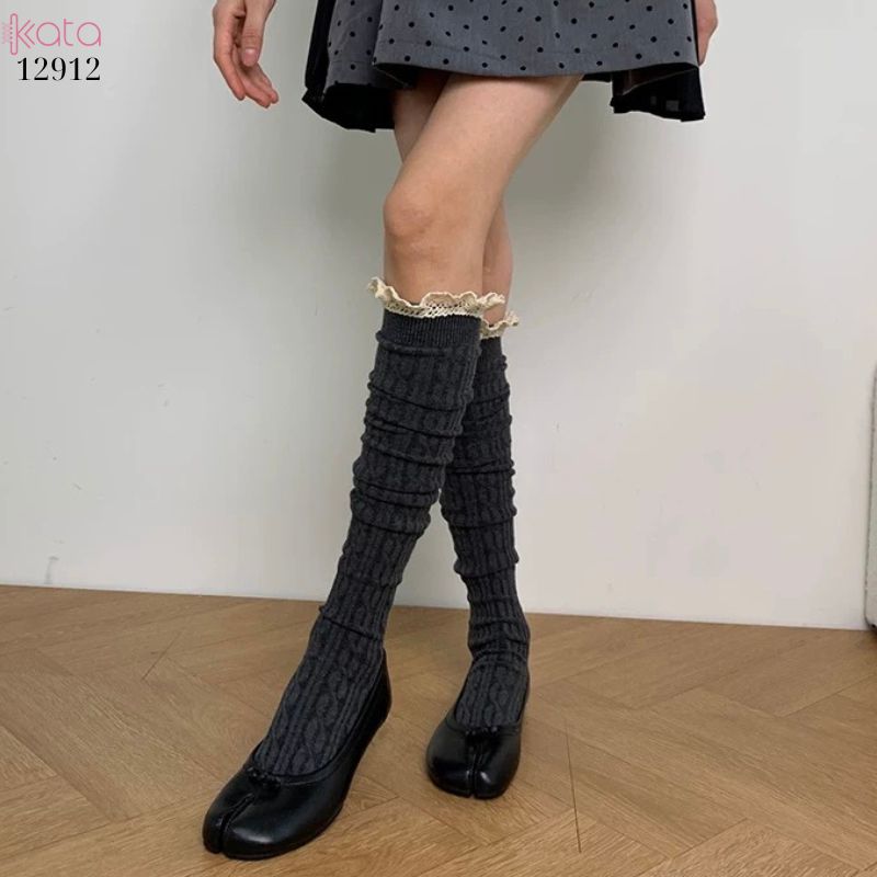 Tất ren trên đầu gối lolita,vớ đi bốt dễ thương ngọt ngào 12912