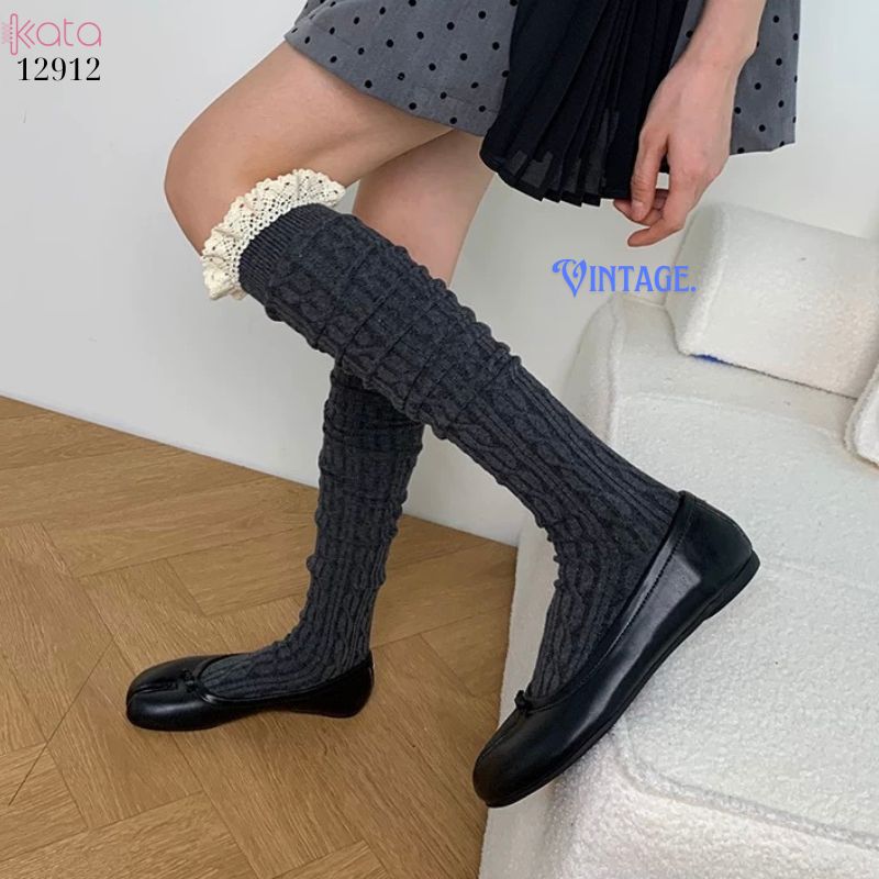 Tất ren trên đầu gối lolita,vớ đi bốt dễ thương ngọt ngào 12912