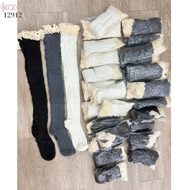 Tất ren trên đầu gối lolita,vớ đi bốt dễ thương ngọt ngào 12912