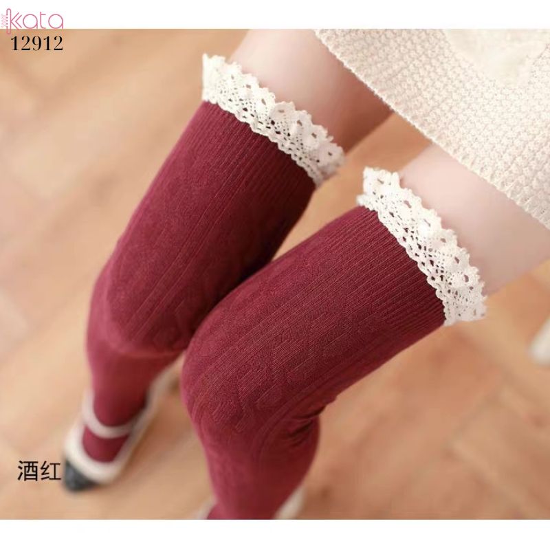 Tất ren trên đầu gối lolita,vớ đi bốt dễ thương ngọt ngào 12912
