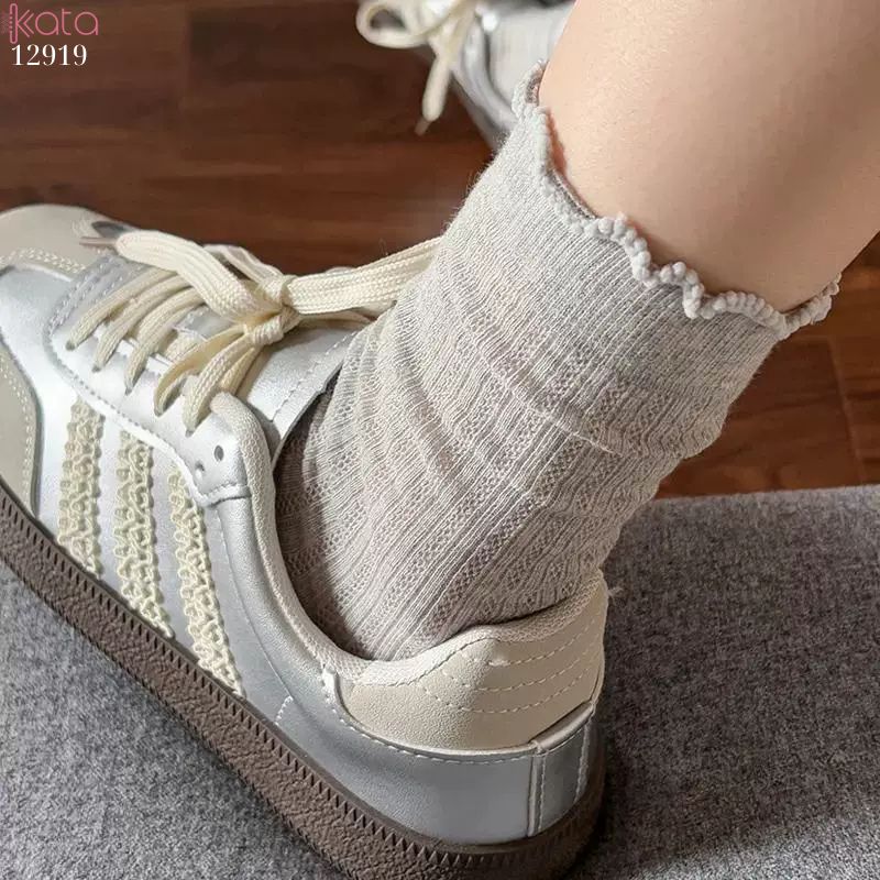 Tất lưới mỏng mùa hè thoáng khí,vớ ngắn ren viền nấm 12919
