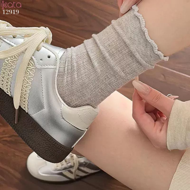 Tất lưới mỏng mùa hè thoáng khí,vớ ngắn ren viền nấm 12919