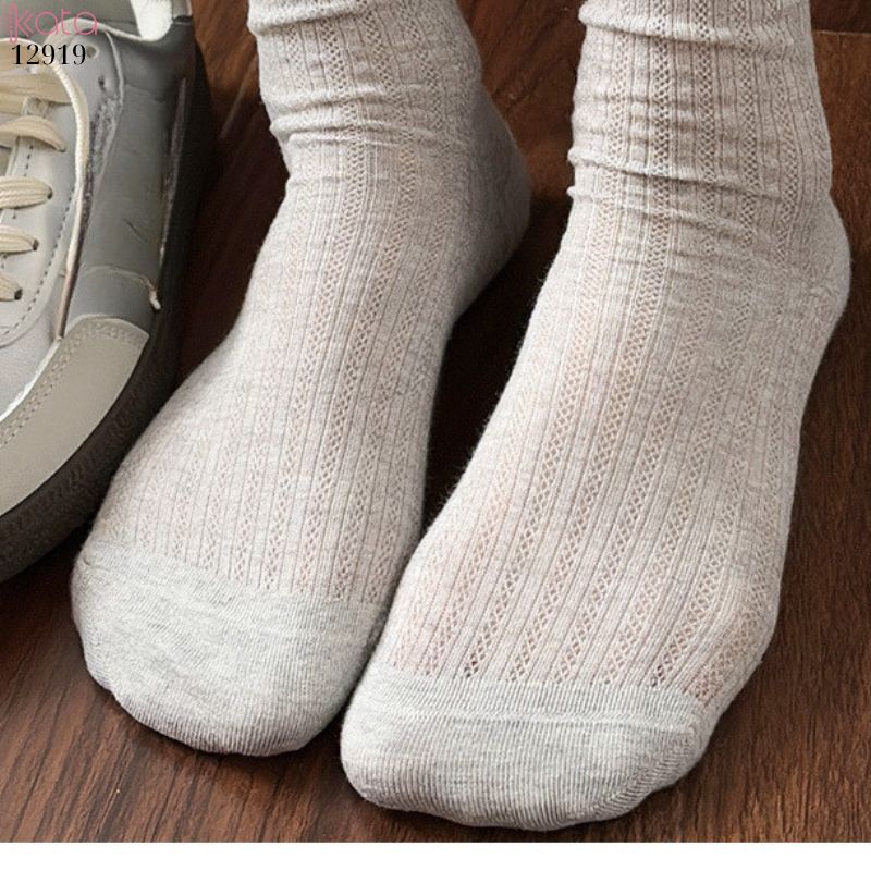 Tất lưới mỏng mùa hè thoáng khí,vớ ngắn ren viền nấm 12919