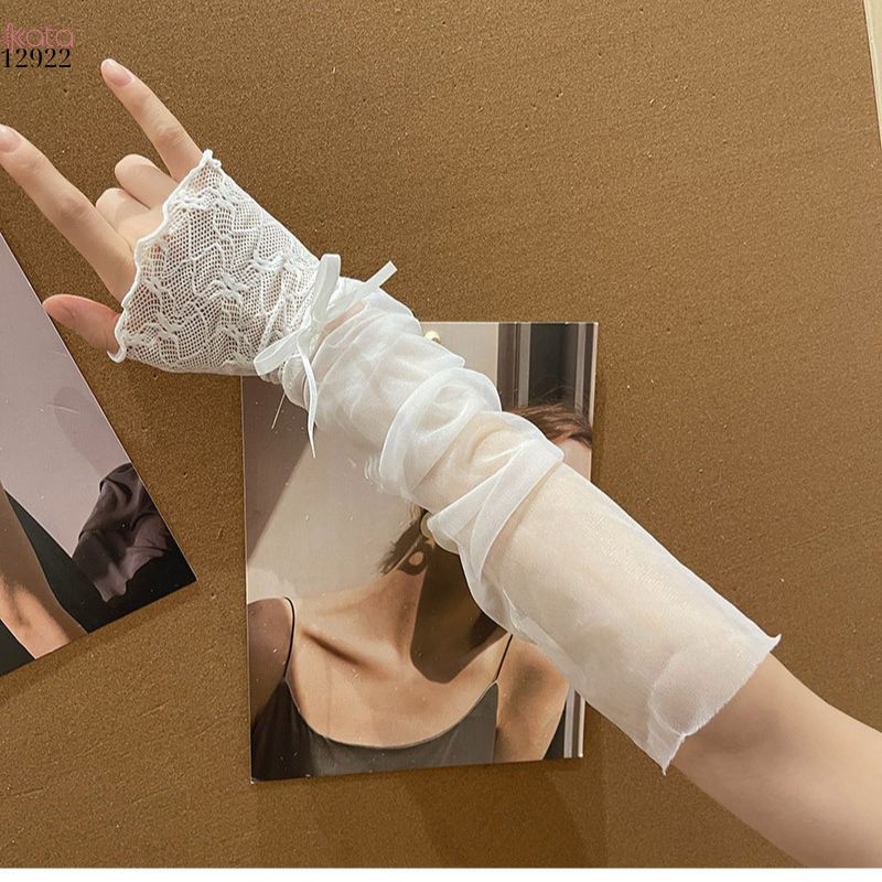 Ống tay thời trang Y2K,voan ren mỏng che khuyết điểm nhẹ,tay áo chống nắng 12922