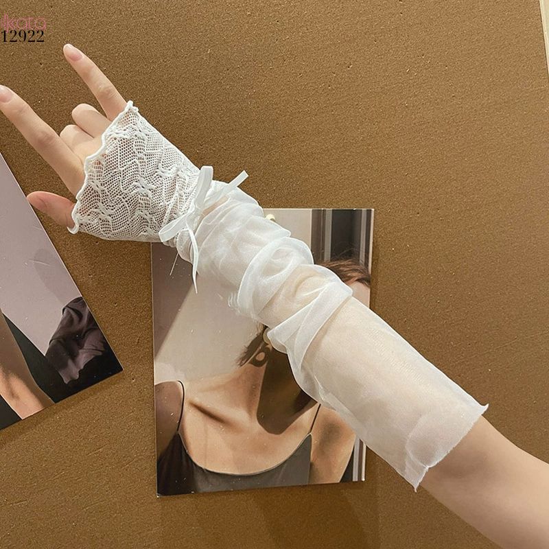 Ống tay thời trang Y2K,voan ren mỏng che khuyết điểm nhẹ,tay áo chống nắng 12922