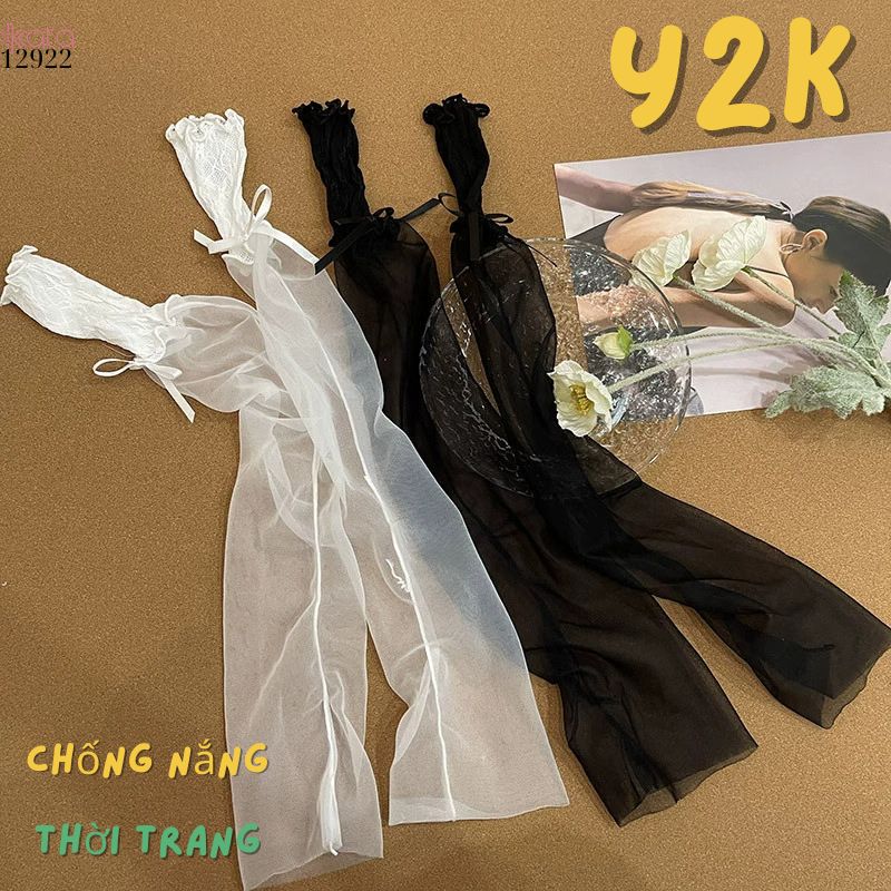 Ống tay thời trang Y2K,voan ren mỏng che khuyết điểm nhẹ,tay áo chống nắng 12922