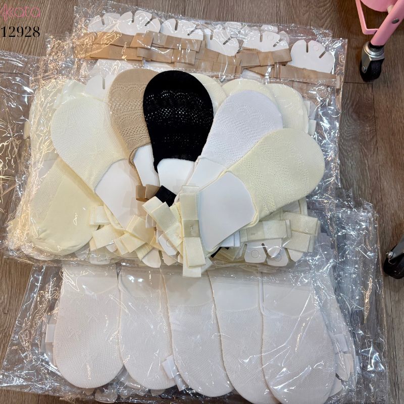 Tất ren mỏng nơ mùa hè,vớ thuyền Lolita không rớt gót,phong cách Hàn Quốc Balletcore 12928